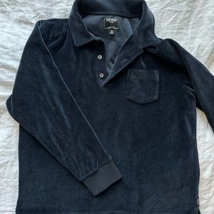 Todd Snyder Velour Shirt Blue XL
